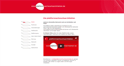 Desktop Screenshot of plattformnachwuchsarchitekten.de